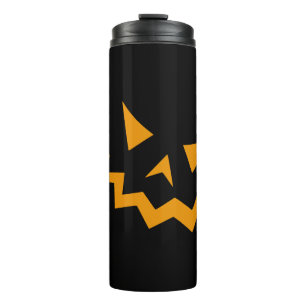 Bouteilles Isothermes Face Citrouille d'Halloween - Orange Horreur