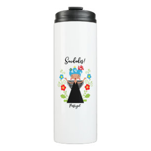 Bouteilles Isothermes Fado chanteuse avec caravelle portugaise