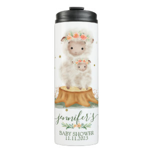 Bouteilles Isothermes Famille de moutons agneau de bois petite fille