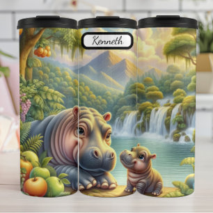 Bouteilles Isothermes Famille Hippo : Cascade Jungle Serenity