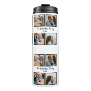 Bouteilles Isothermes Famille personnalisée 4 photo collage modèle