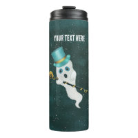 Fancy Floating Ghost Top Hat Skull Cane dans le ci