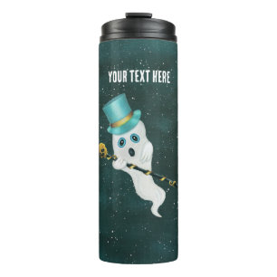 Bouteilles Isothermes Fancy Floating Ghost Top Hat Skull Cane dans le ci