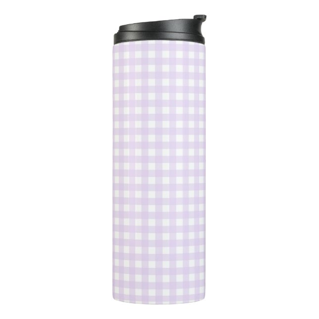 Bouteilles Isothermes Faye et Lauren Pastel Purple En vichy (Tourné sur la gauche)