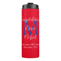 Félicitations pour la retraite, Monogramme, Nom Ro