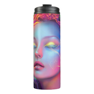 Bouteilles Isothermes Femme Alien aux cheveux cosmiques