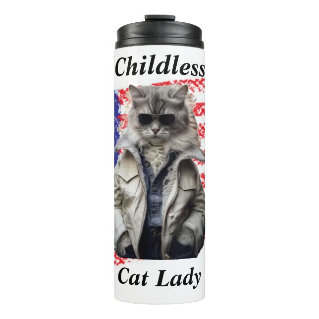 Bouteilles Isothermes Femme au chat sans enfant (Devant)
