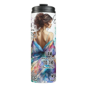 Bouteilles Isothermes Femme autonome Floral Citations Inspirationnelle