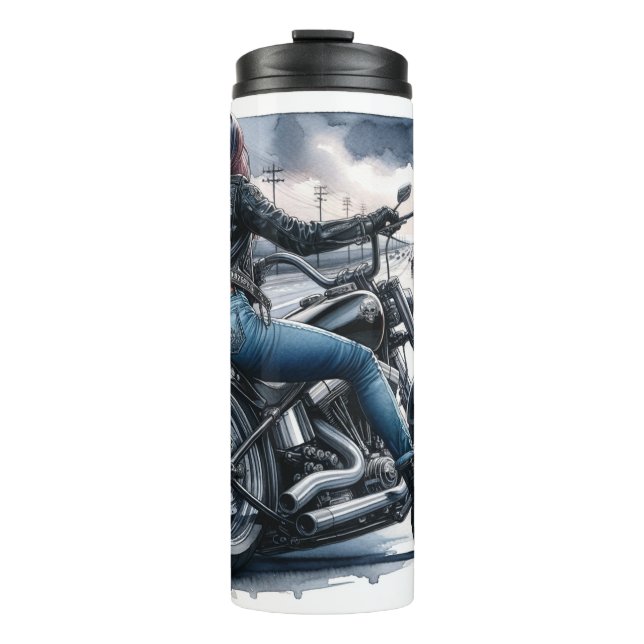 Bouteilles Isothermes Femme de moto (Devant)