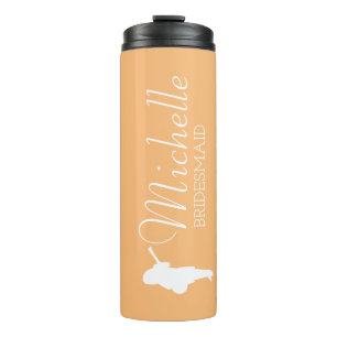 Bouteilles Isothermes Femme d'honneur personnalisée rose vif