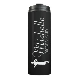 Bouteilles Isothermes Femme d'honneur personnalisée rose vif
