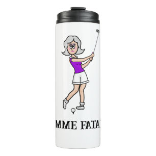 Bouteilles Isothermes Femme Fatal Woman Golfer Thermal Tumbler