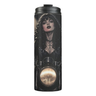 Bouteilles Isothermes Femme gothique romantique magnifique sur motocycle