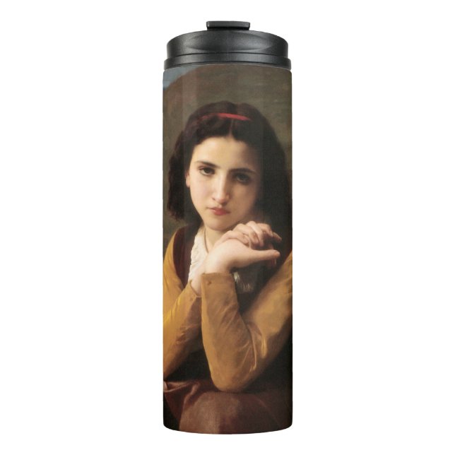 Bouteilles Isothermes Femme Mignonne de Jeune Femme par Bouguereau (Devant)