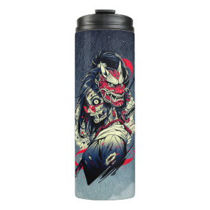 Bouteilles Isothermes Femme Samouraï Zombie – Art de Guerrière Démoniaqu