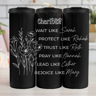 Bouteilles Isothermes Femmes chrétiennes de la Bible Design floral