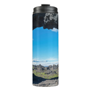 Bouteilles Isothermes Fenêtre de lave à Dimmuborgir, région de Myvatn - 