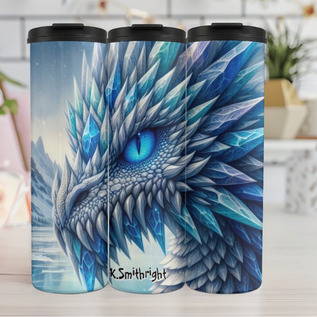 Bouteilles Isothermes Fermer la tête du dragon de glace (Créateur téléchargé)