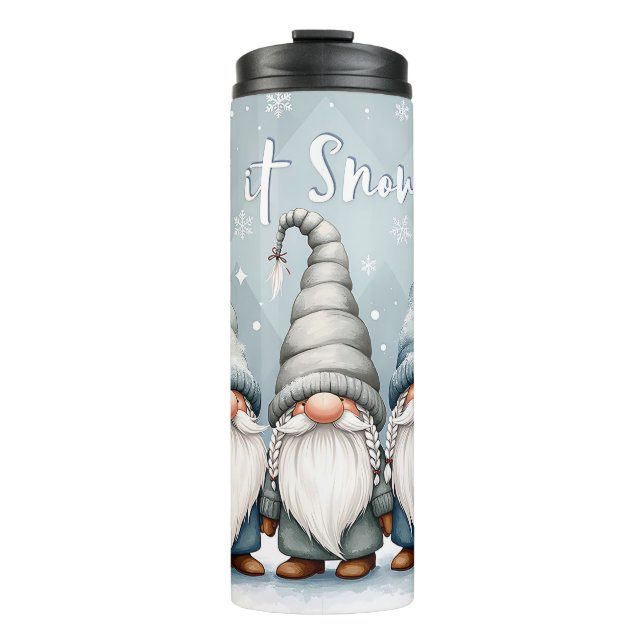 Bouteilles Isothermes Festif Cheer - Laisser neiger Noël Gnome (Devant)