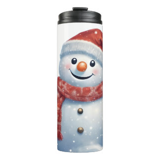Bouteilles Isothermes Festive Snowman Thermal Tumbler - Parfait pour Chr