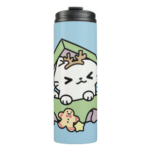 Bouteilles Isothermes Fête de Noël avec Purr-ty Time Cat