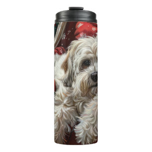 Bouteilles Isothermes Fête de Noël de Chien Havanais