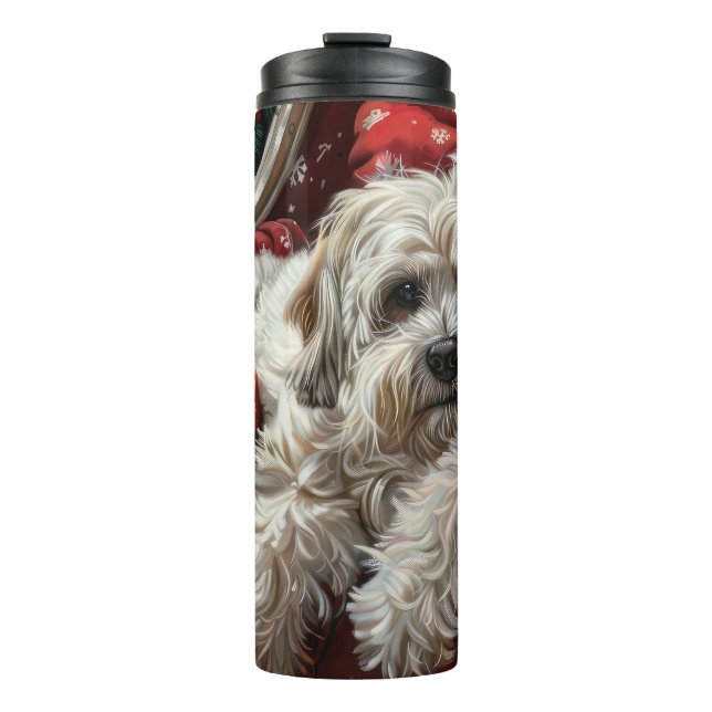 Bouteilles Isothermes Fête de Noël de Chien Havanais (Devant)