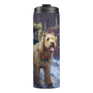 Bouteilles Isothermes Fête de Noël de Wheaten Terrier