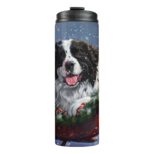 Bouteilles Isothermes Fête de Noël des chiens de Terre-Neuve