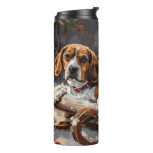 Bouteilles Isothermes Fête de Noël du chien beagle