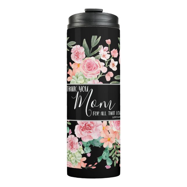 Bouteilles Isothermes Fête des mères cadeau floral (Devant)