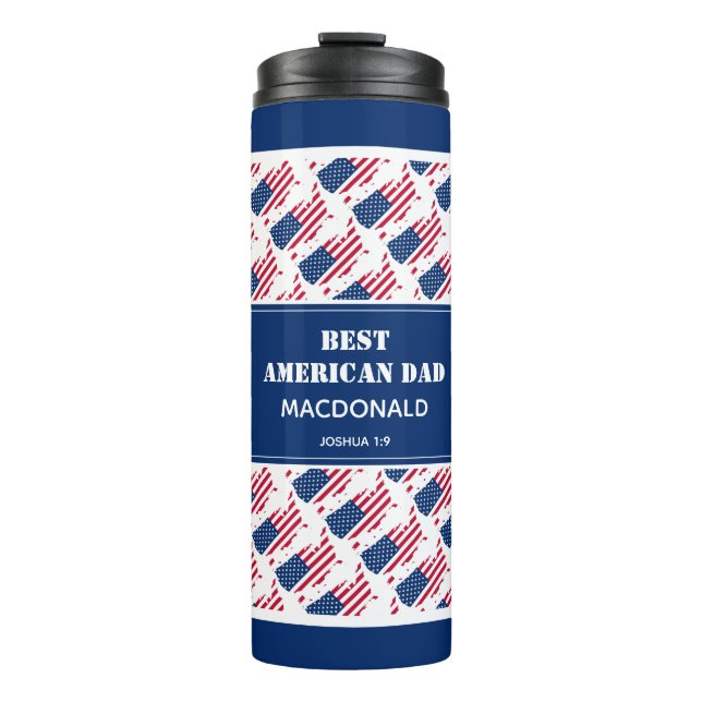 Bouteilles Isothermes Fête des pères BEST AMERICAN DAD USA Custom Americ (Devant)