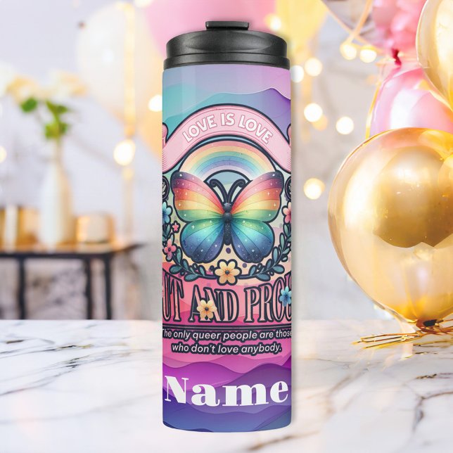 Bouteilles Isothermes Fête du Gay pride sortant et fier (Créateur téléchargé)