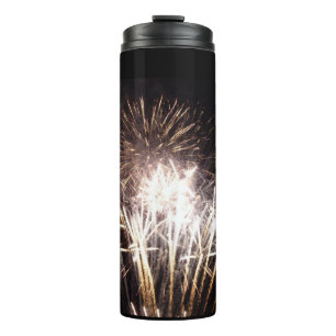 Bouteilles Isothermes Feu d'artifice blanc et or I Fête patriotique