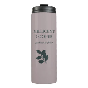 Bouteilles Isothermes Feuille gris foncé silhouette violet