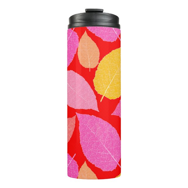 Bouteilles Isothermes Feuilles d'automne. (Devant)