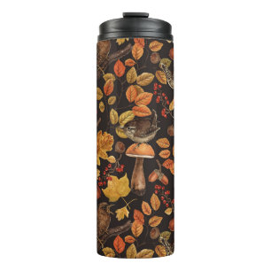 Bouteilles Isothermes Feuilles d'automne, baies, champignons et fleurs