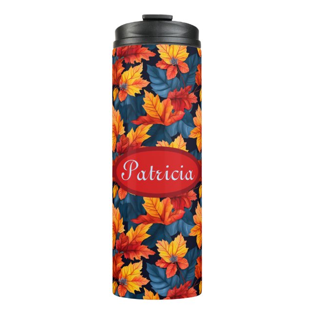 Bouteilles Isothermes Feuilles d'automne d'Orange et Russet (Devant)