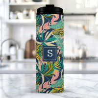 Feuilles de Palmier Tropicales Motif de Plage Mono