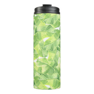 Bouteilles Isothermes Feuilles exotiques : Aquarelle transparente