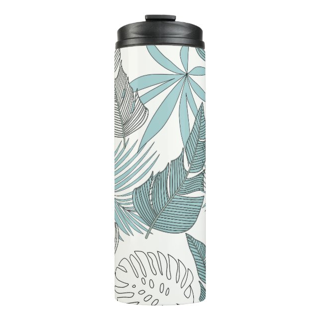 Bouteilles Isothermes Feuilles tropicaux : une tendance transparente (Devant)