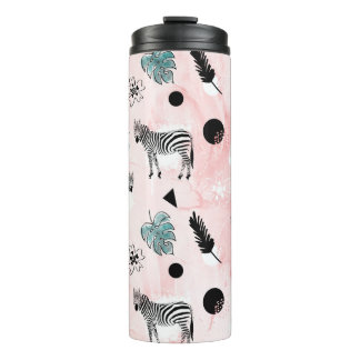 Bouteilles Isothermes Feuilles tropicaux Zebras Cravate-Dye Motif