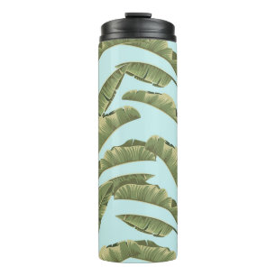 Bouteilles Isothermes Feuilles vintages de bananes : Tropical Sans Seaml