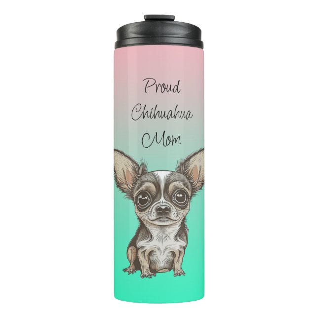 Bouteilles Isothermes Fier Chihuahua Maman (Devant)