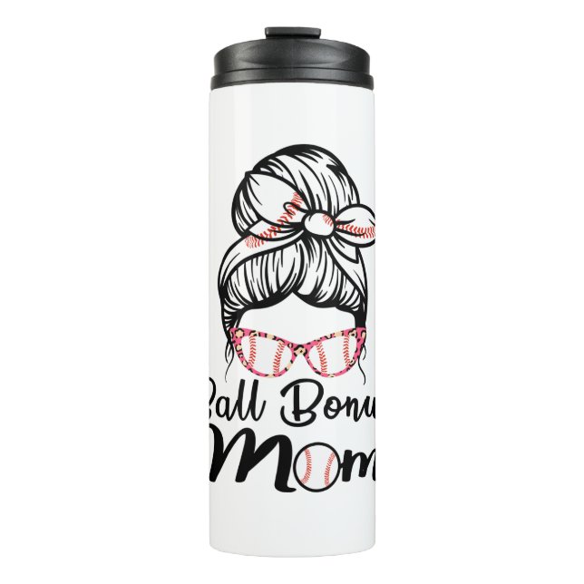 Bouteilles Isothermes Fier Femmes Baseball Softball Bonus Maman (Devant)