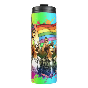 Bouteilles Isothermes Fierté   Personnes et drapeaux LGBTQIA+
