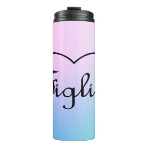 Bouteilles Isothermes Fille Figlia Pastels de coeur italien