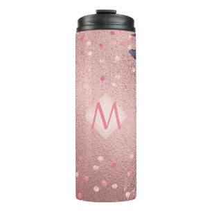 Bouteilles Isothermes Fille jamais ROSEGOLD Bleu rose Floral MONOGRAS