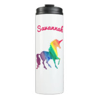 Filles personnalisées d'aquarelle de licorne