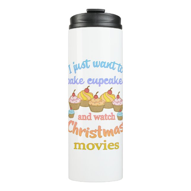 Bouteilles Isothermes Films de Noël et Cupcakes (Devant)